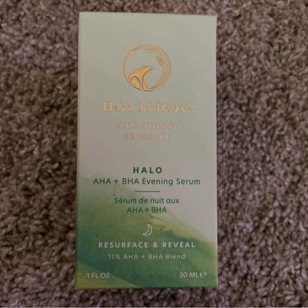 Holifrog Halo AHA + BHA Evening Serum Resurface & Reveal 1 Oz New Fresh Exp 9/27